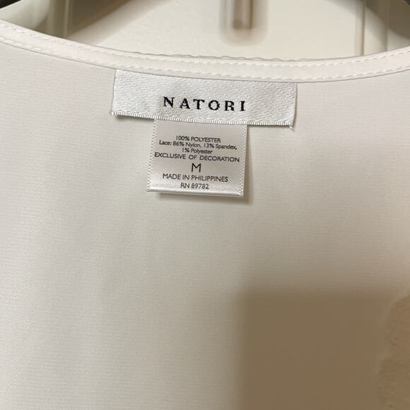 NATORI Deco Lace Robe Ivory M NWT - Picture 9 of 9
